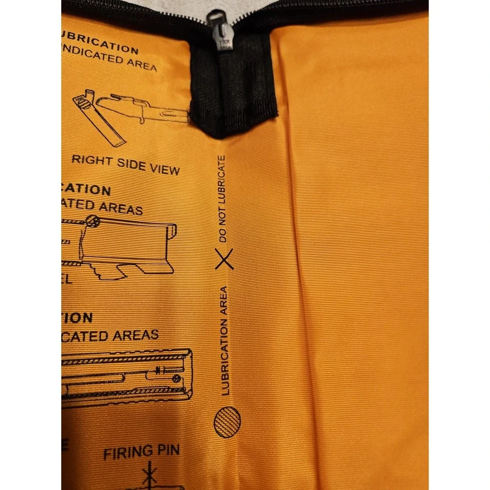 Glock Carrying Case For Single Pistol Black/orange with lubrication guide inside
